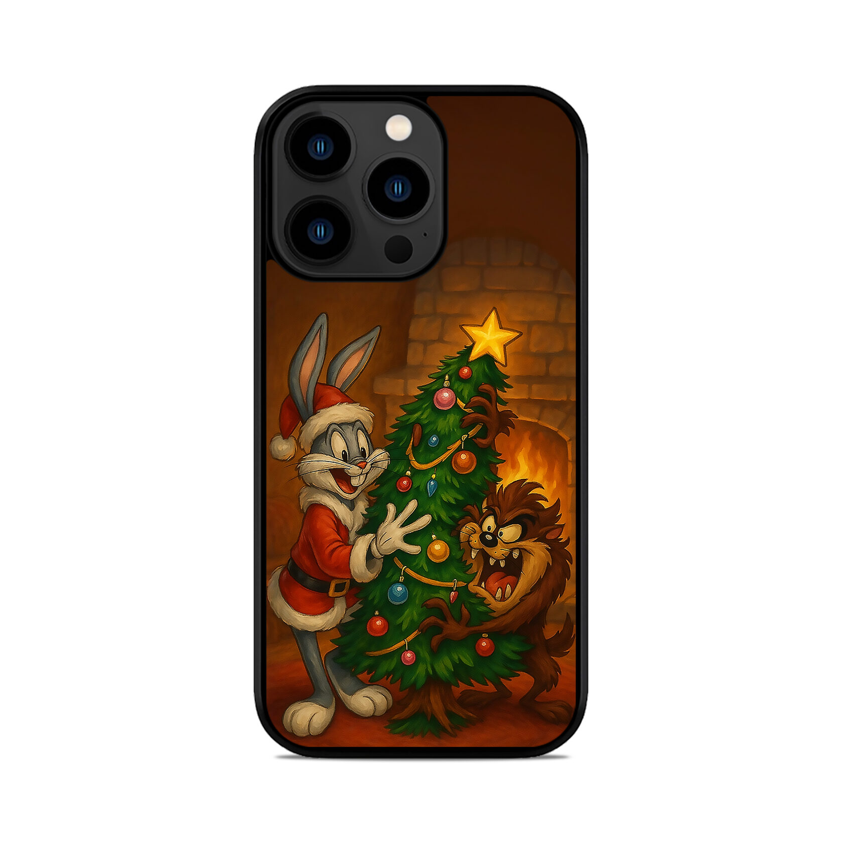 Чохол для iPhone, Samsung, Xiaomi, Huawei, Oppo, Realme Bugs Bunny Taz НОВОРІЧНІ