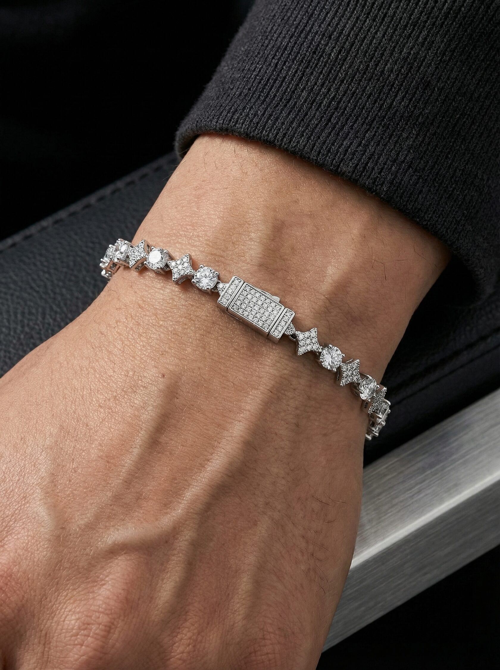 Starlight Tennis Silver 925 Bracelet ICED KYIV