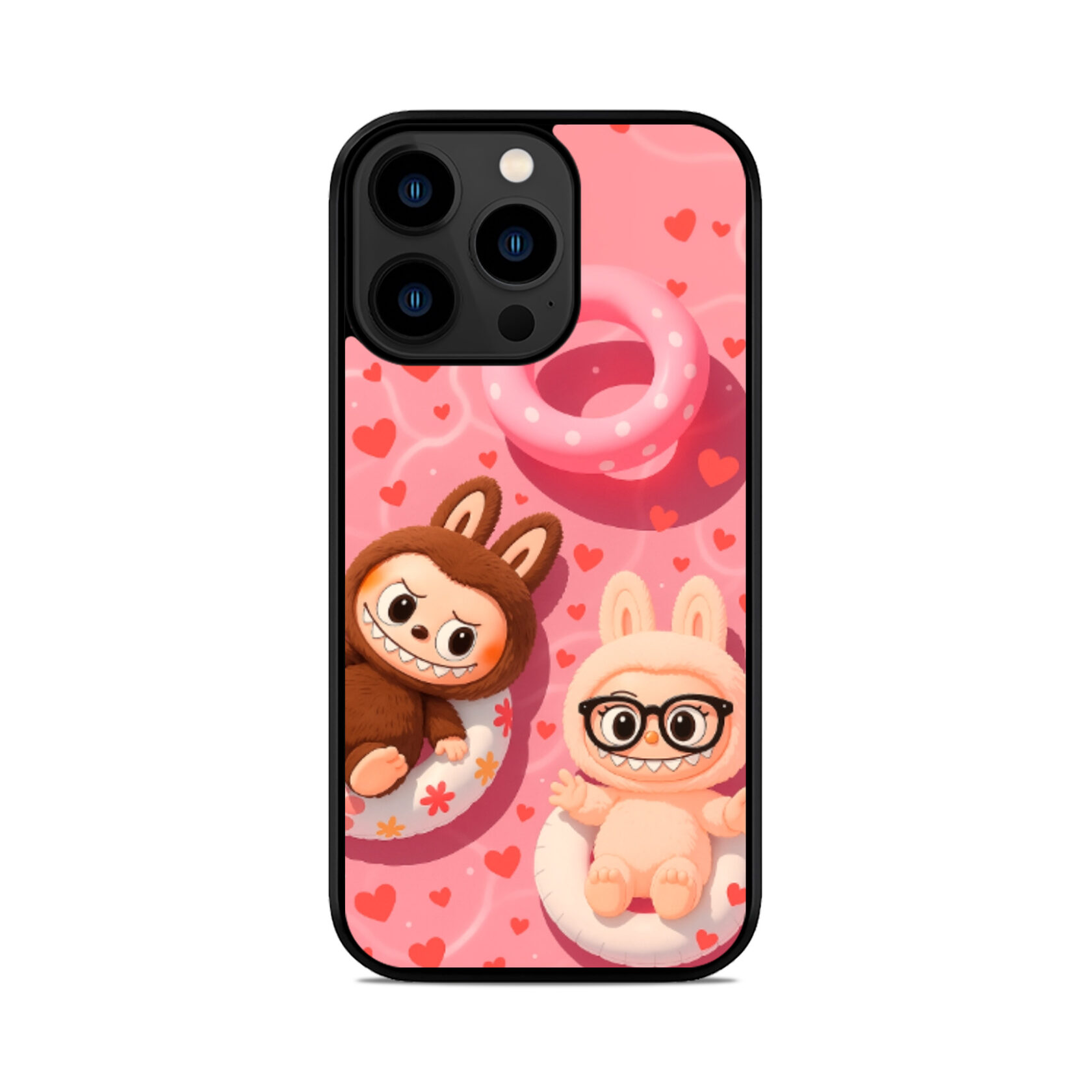 Чохол для iPhone, Samsung, Xiaomi, Huawei, Oppo, Realme LABUBU В БАСЕЙНІ НА КРУГУ Лабубу
