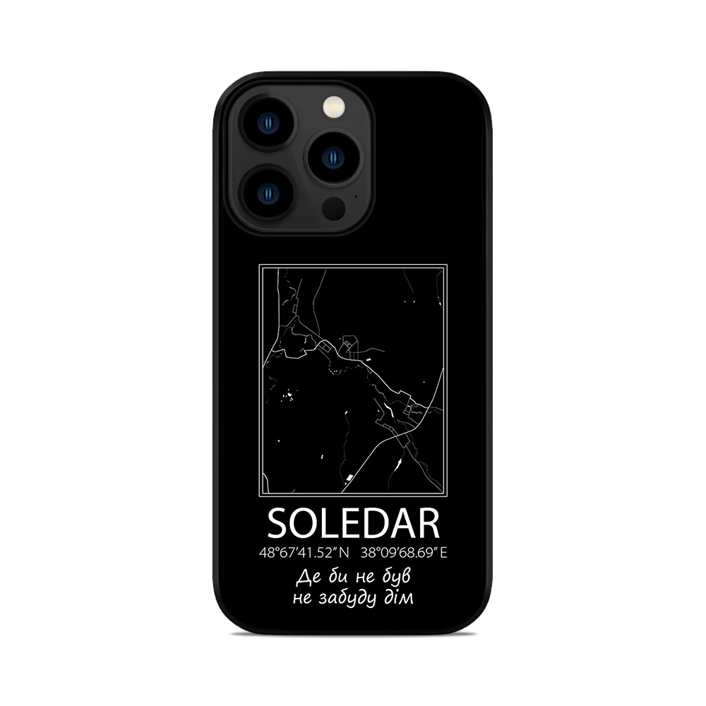 Чохол для iPhone, Samsung, Xiaomi, Huawei, Oppo, Realme мапа Soledar Соледар