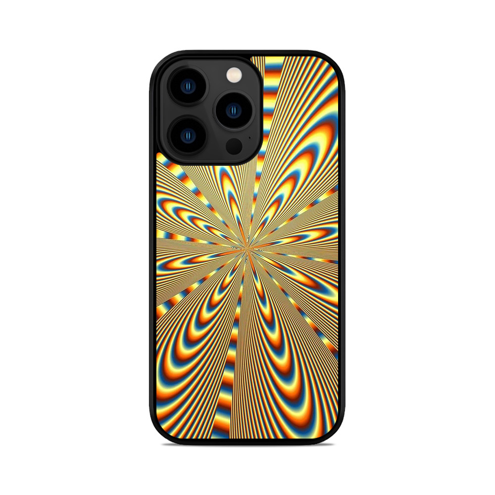 Чохол для iPhone, Samsung, Xiaomi, Huawei, Oppo, Realme Ілюзія ЧБ Жовта Лінійна