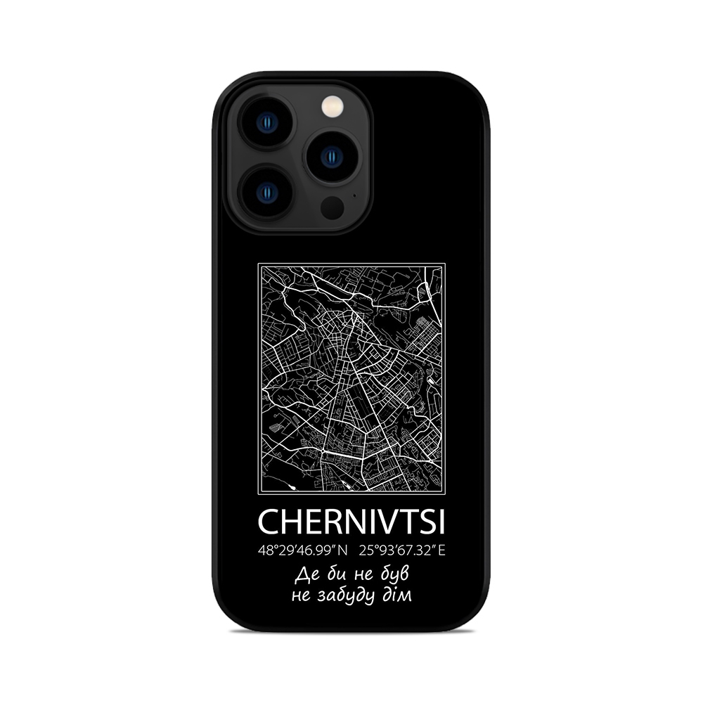 Чохол для iPhone, Samsung, Xiaomi, Huawei, Oppo, Realme мапа Chernivtsi Чернівці