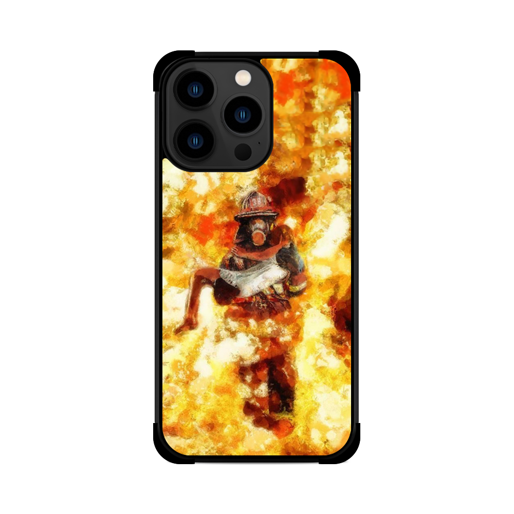 Протиударний чохол для iPhone Пожежник У Вогні