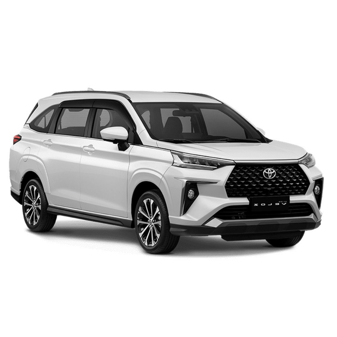 White Toyota Veloz parked in Pattaya – car rental available