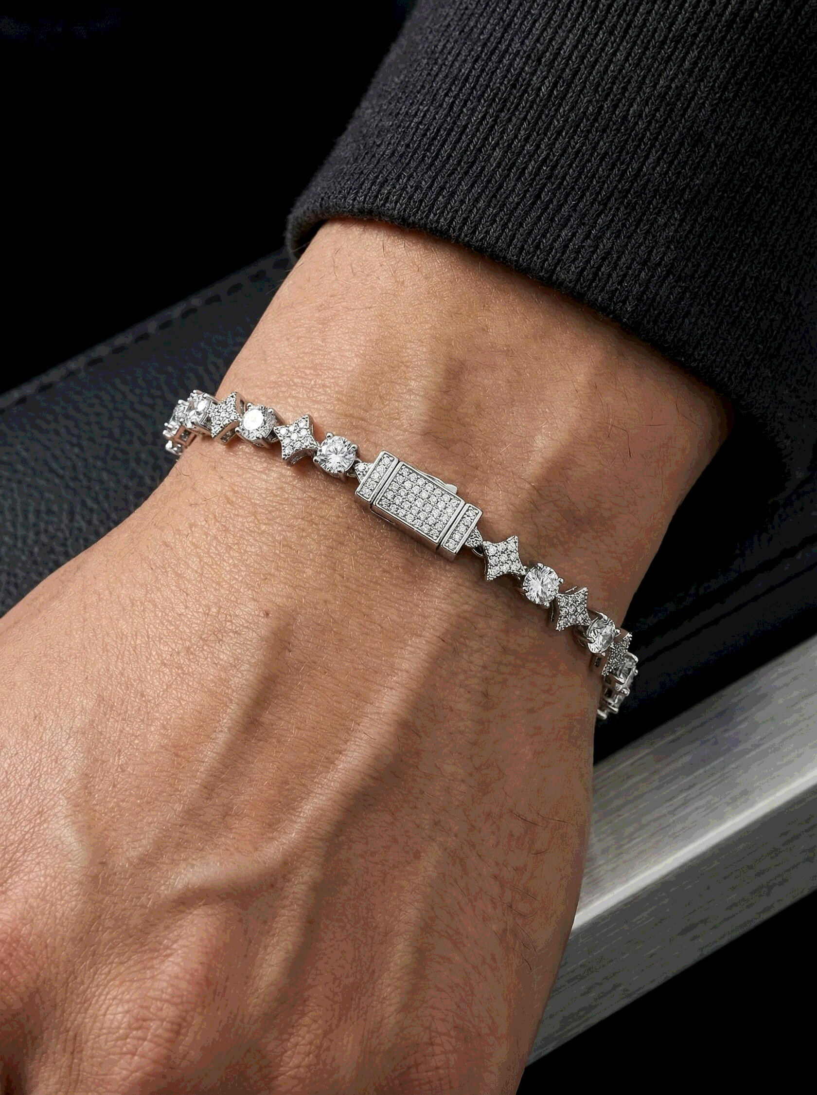 Starlight Tennis Steel Bracelet ICED KYIV