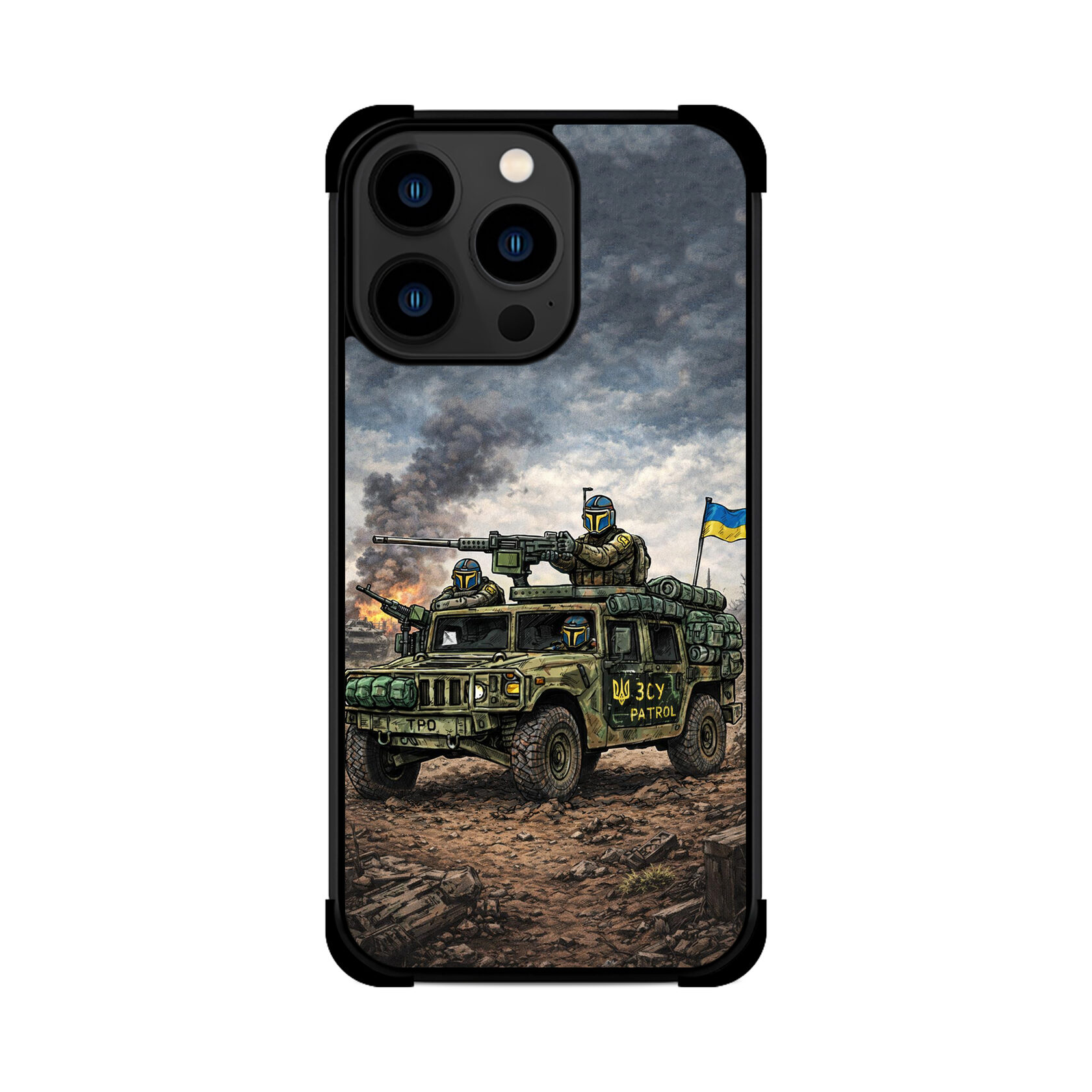 Протиударний чохол для iPhone ЗСУ ТРО