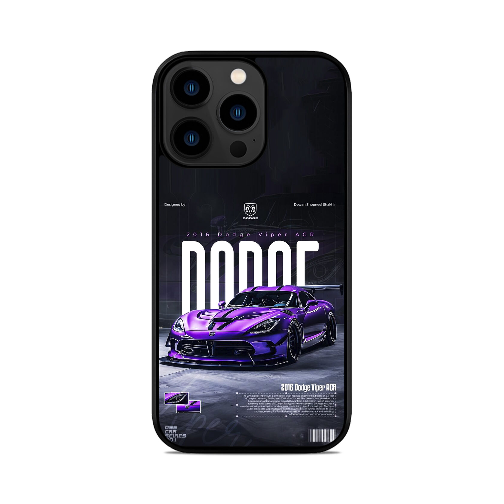 Чохол для iPhone, Samsung, Xiaomi, Huawei, Oppo, Realme Dodge Viper ACR