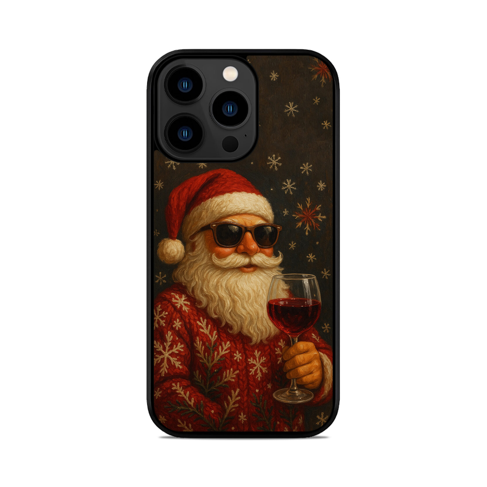 Чохол для iPhone, Samsung, Xiaomi, Huawei, Oppo, Realme САНТА НОВИЙ РІК ВИНО