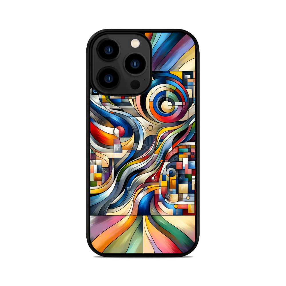 Чохол для iPhone, Samsung, Xiaomi, Huawei, Oppo, Realme абстракці Лінії Кольлорів