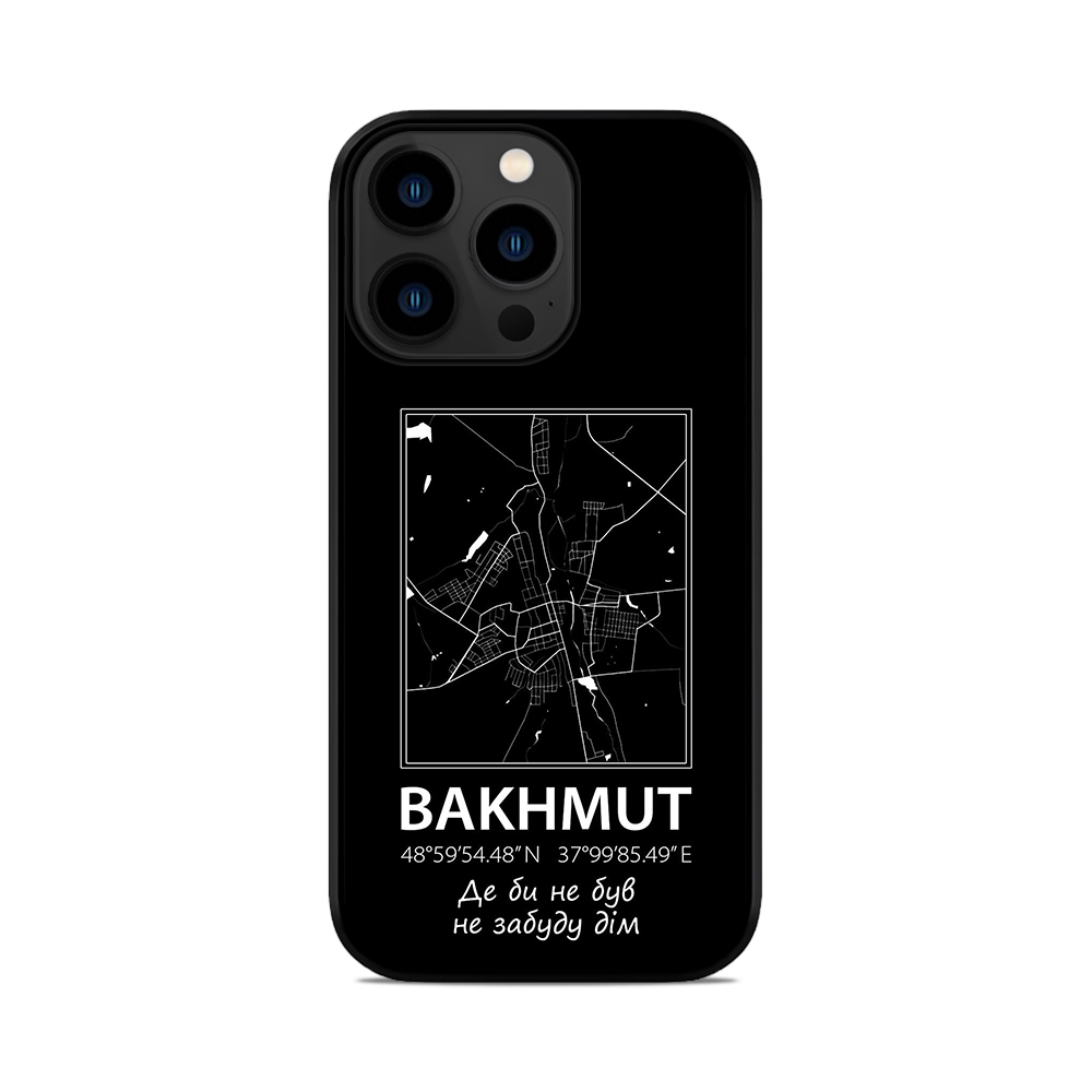 Чохол для iPhone, Samsung, Xiaomi, Huawei, Oppo, Realme мапа Bakhmut Бахмут