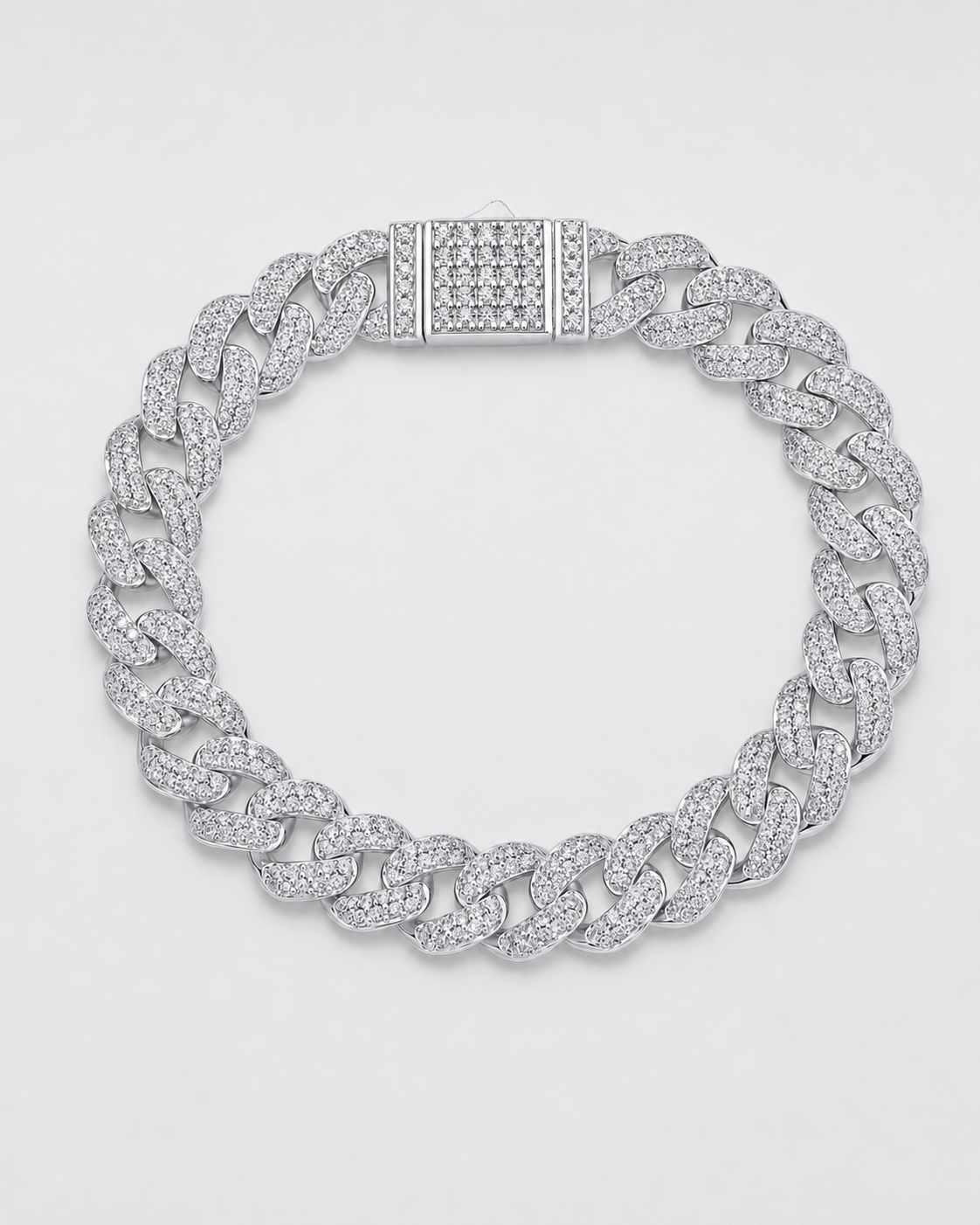 Cuban 10mm Round Bracelet Steel ICED KYIV