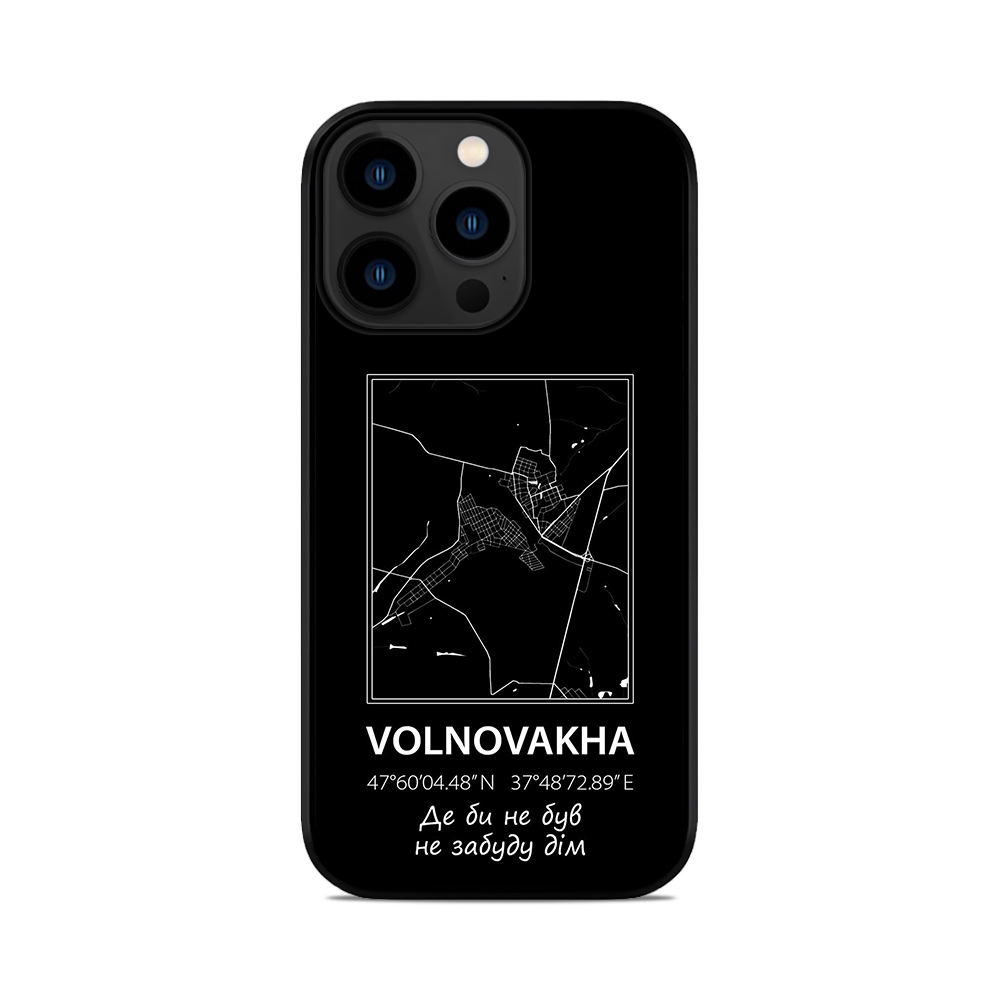 Чохол для iPhone, Samsung, Xiaomi, Huawei, Oppo, Realme мапа Volnovakha Волноваха
