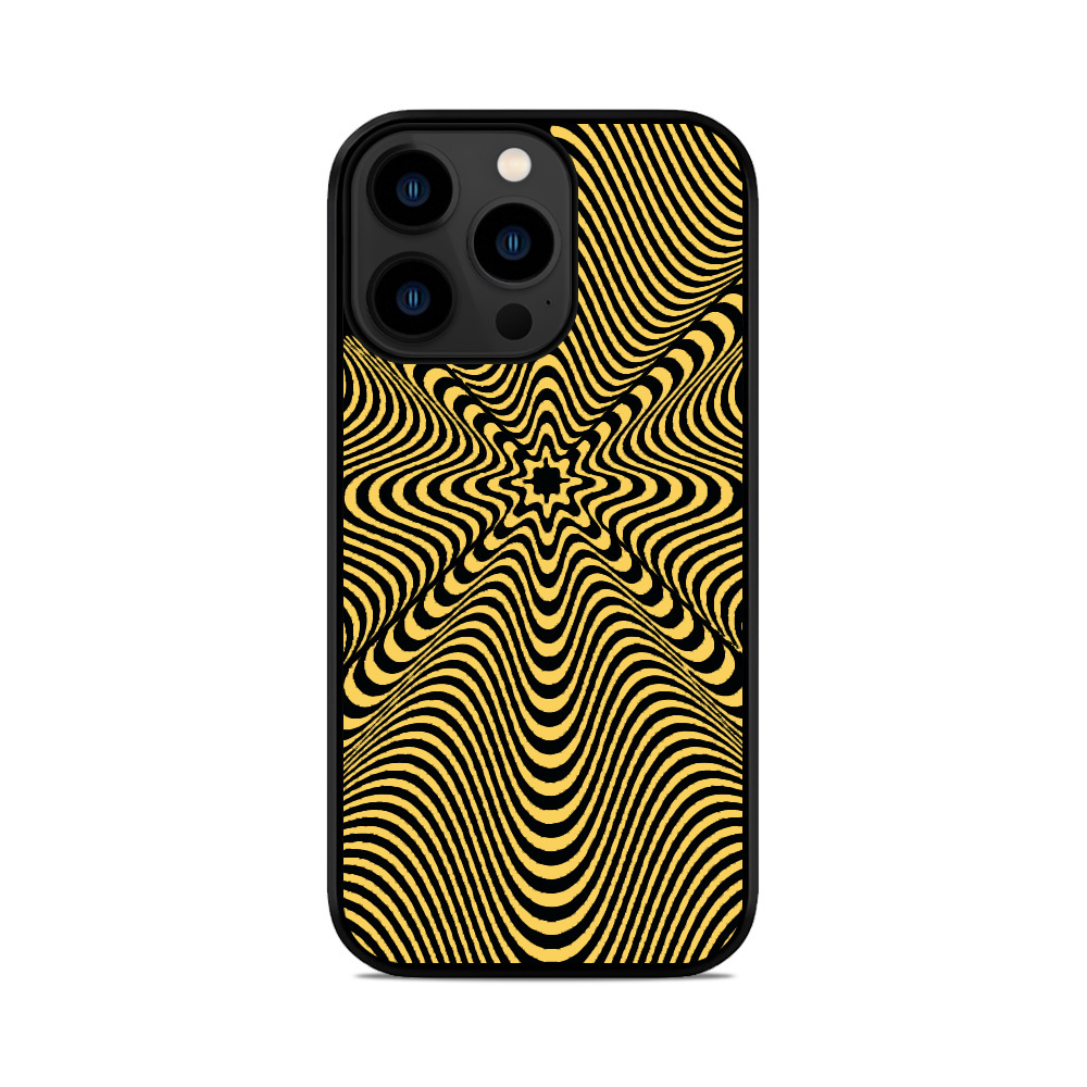 Чохол для iPhone, Samsung, Xiaomi, Huawei, Oppo, Realme Ілюзія ЧБ Жовта