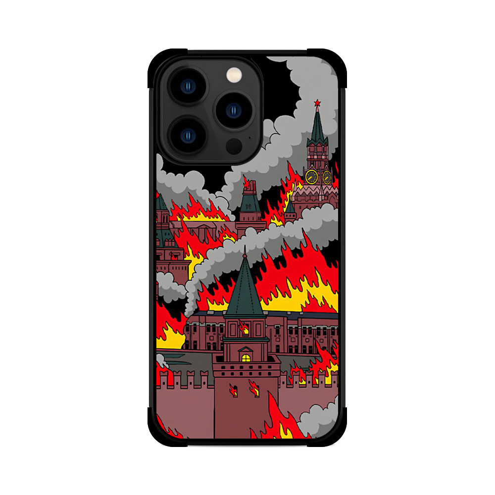 Протиударний чохол для iPhone палає московія