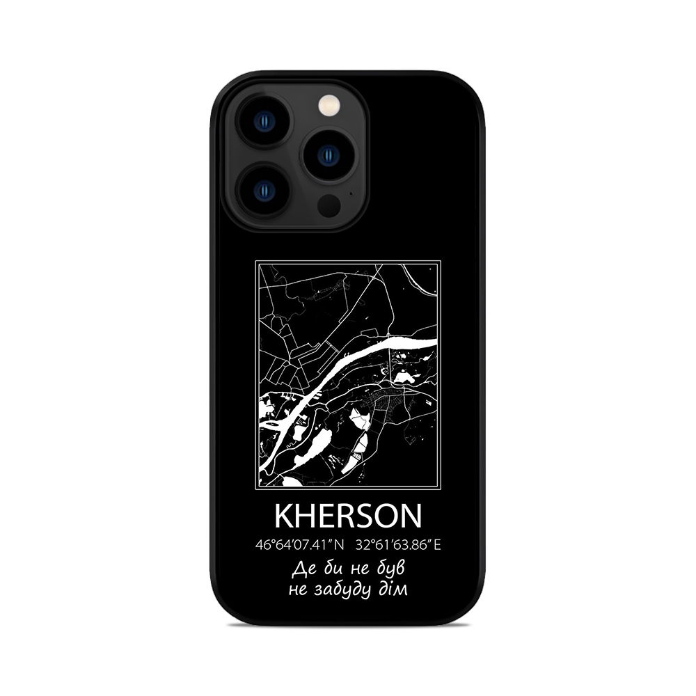 Чохол для iPhone, Samsung, Xiaomi, Huawei, Oppo, Realme мапа Kherson Херсон