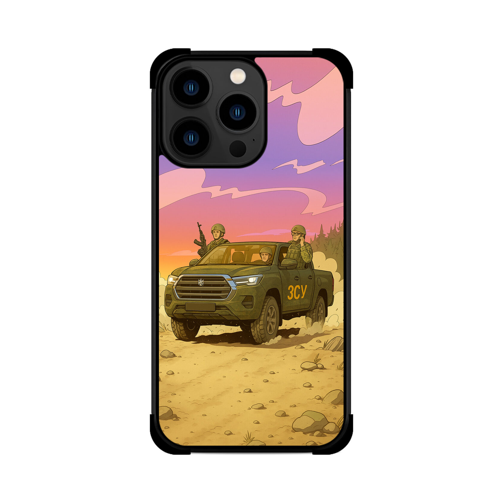 Протиударний чохол для iPhone ЗСУ ПІКАП