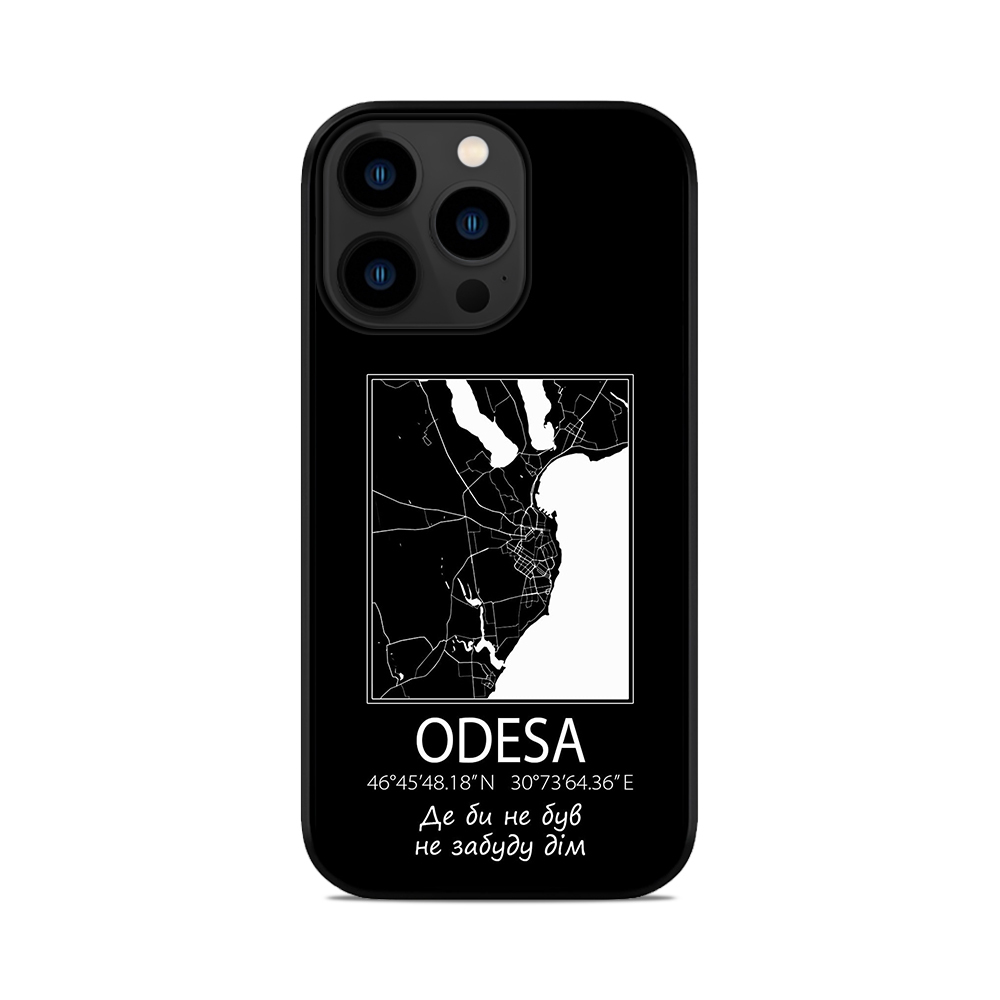 Чохол для iPhone, Samsung, Xiaomi, Huawei, Oppo, Realme мапа Odesa Одеса