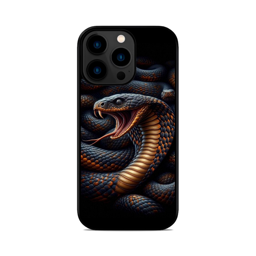 Чохол для iPhone, Samsung, Xiaomi, Huawei, Oppo, Realme ЧОРНА КОБРА ЗМІЯ