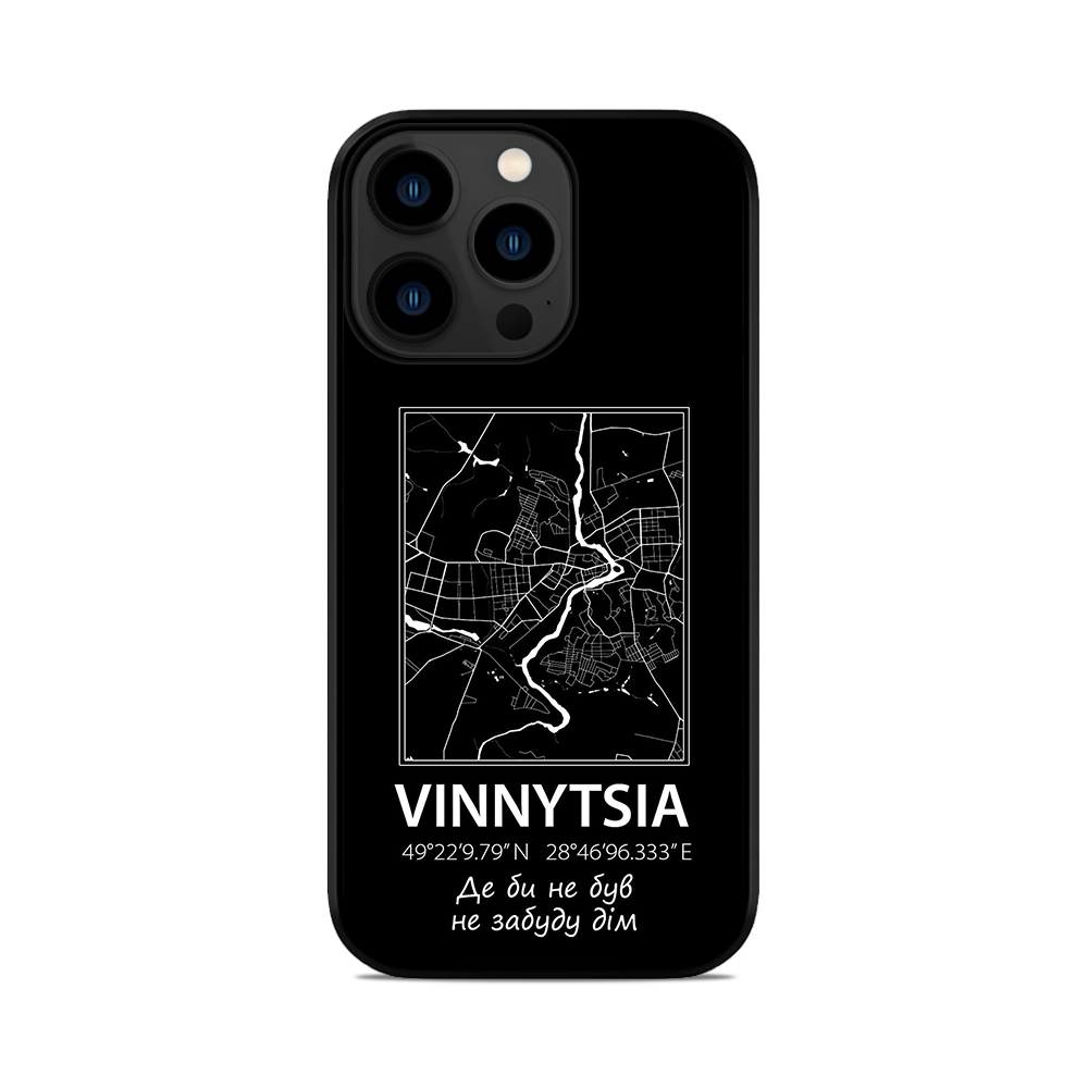 Чохол для iPhone, Samsung, Xiaomi, Huawei, Oppo, Realme мапа Vinnytsia Вінниця