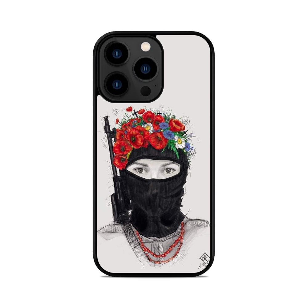 Чохол для iPhone, Samsung, Xiaomi, Huawei, Oppo, Realme Жінка ЗСУ Маска