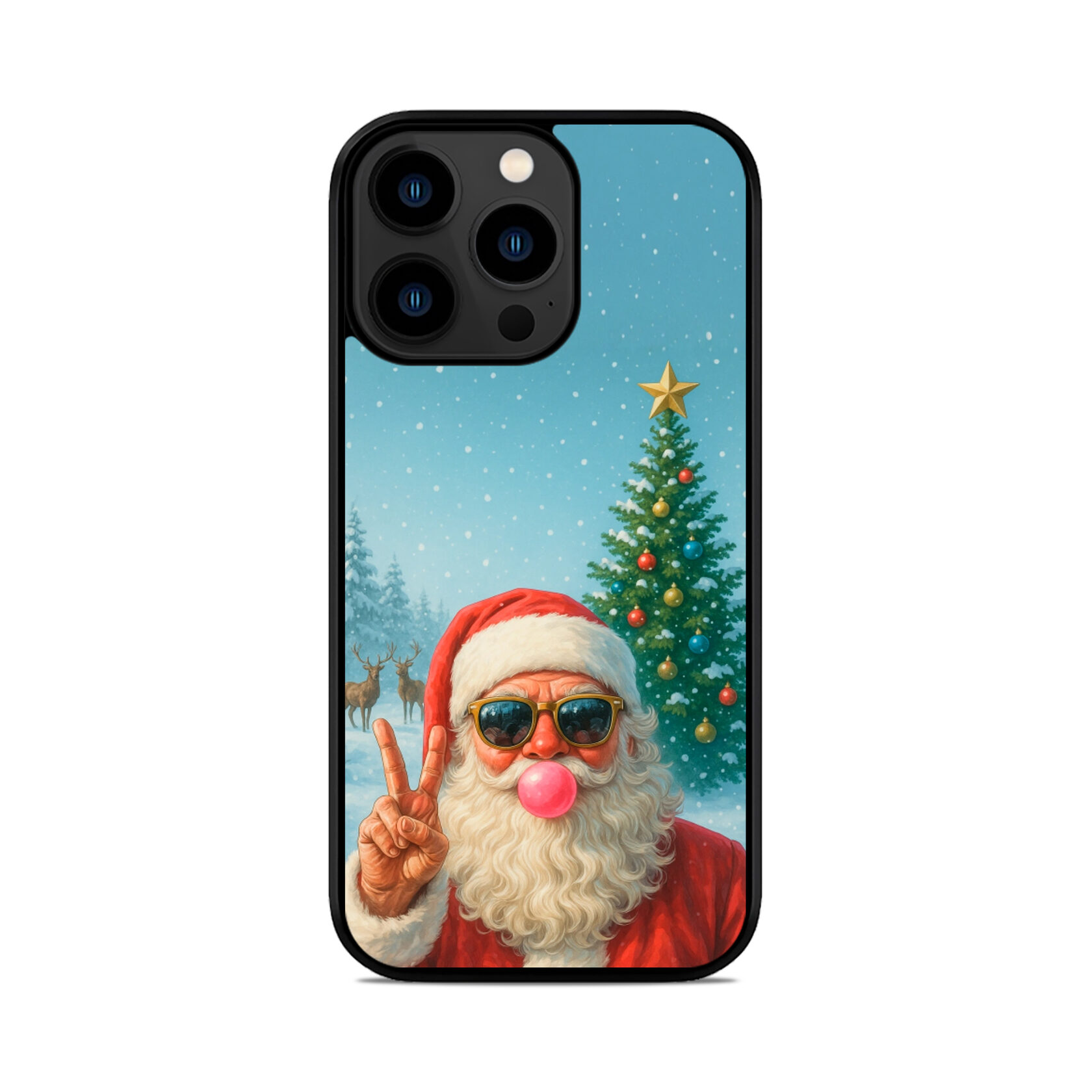 Чохол для iPhone, Samsung, Xiaomi, Huawei, Oppo, Realme САНТА ПОЗИТИВ
