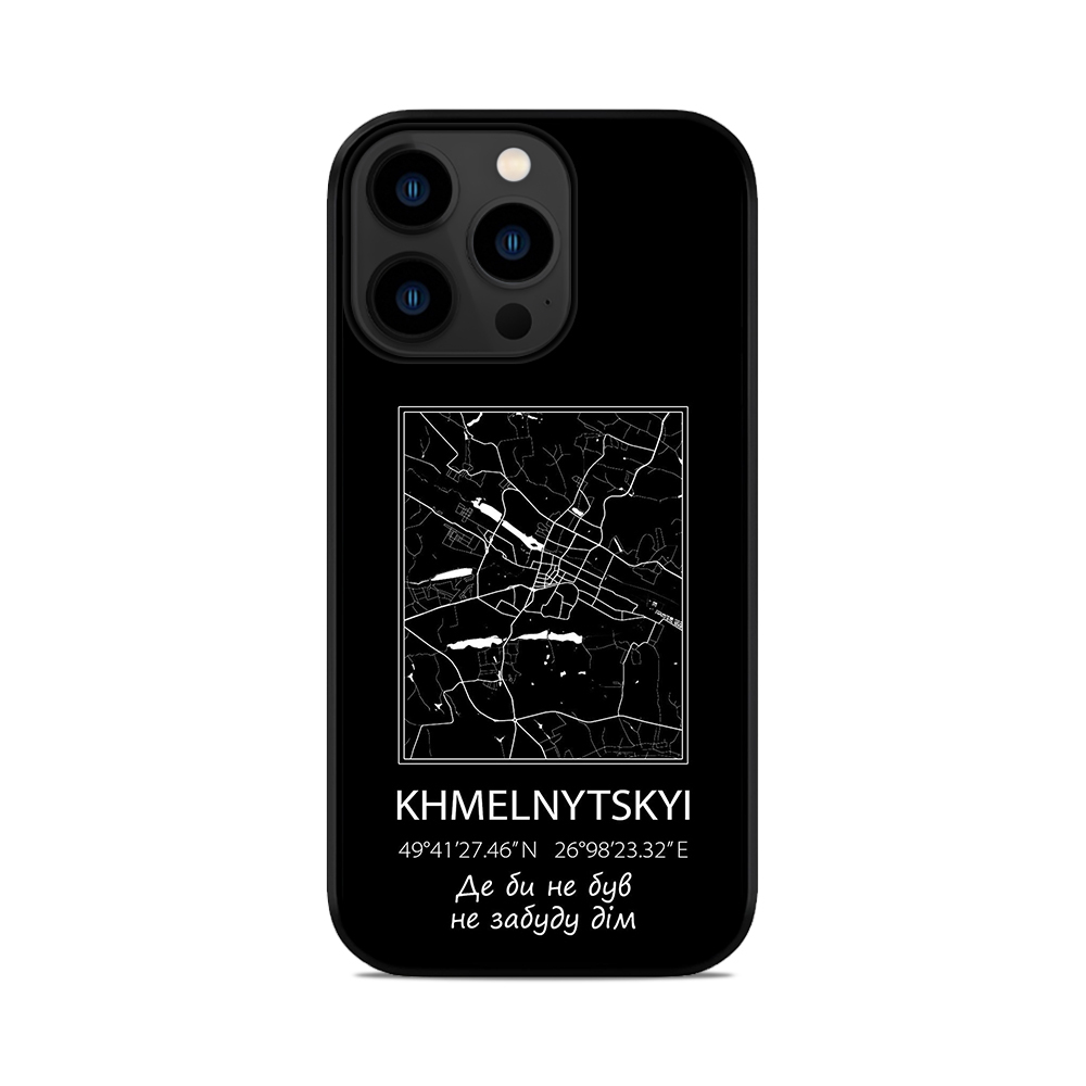 Чохол для iPhone, Samsung, Xiaomi, Huawei, Oppo, Realme мапа Khmelnytskyi Хмельницький