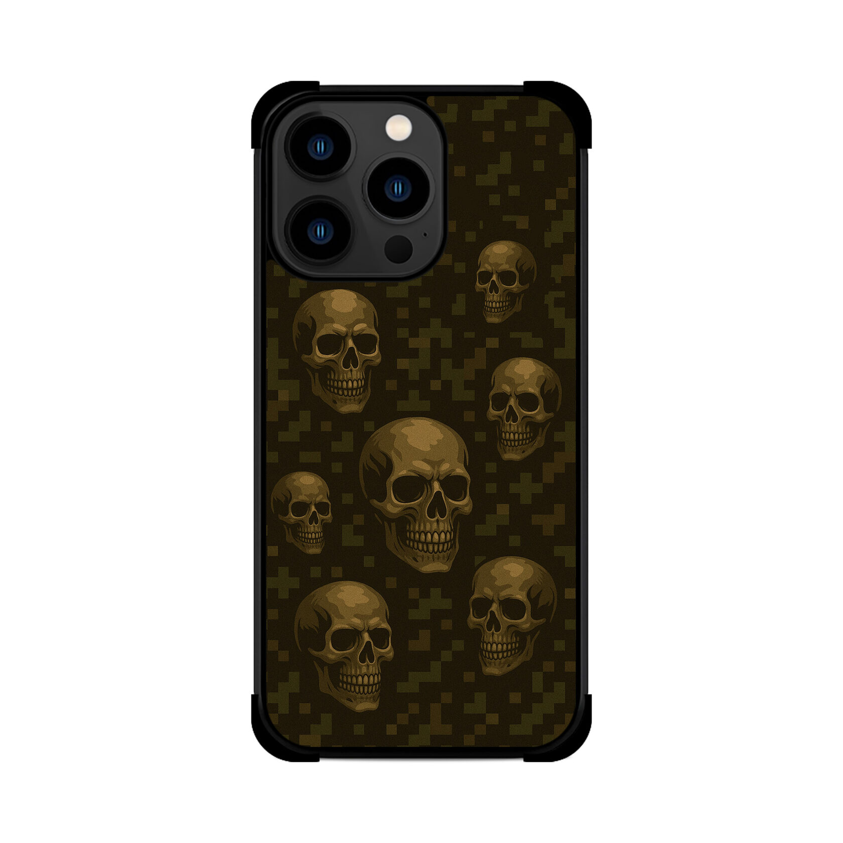 Протиударний чохол для iPhone ЧЕРЕП ПІКСЕЛЬ