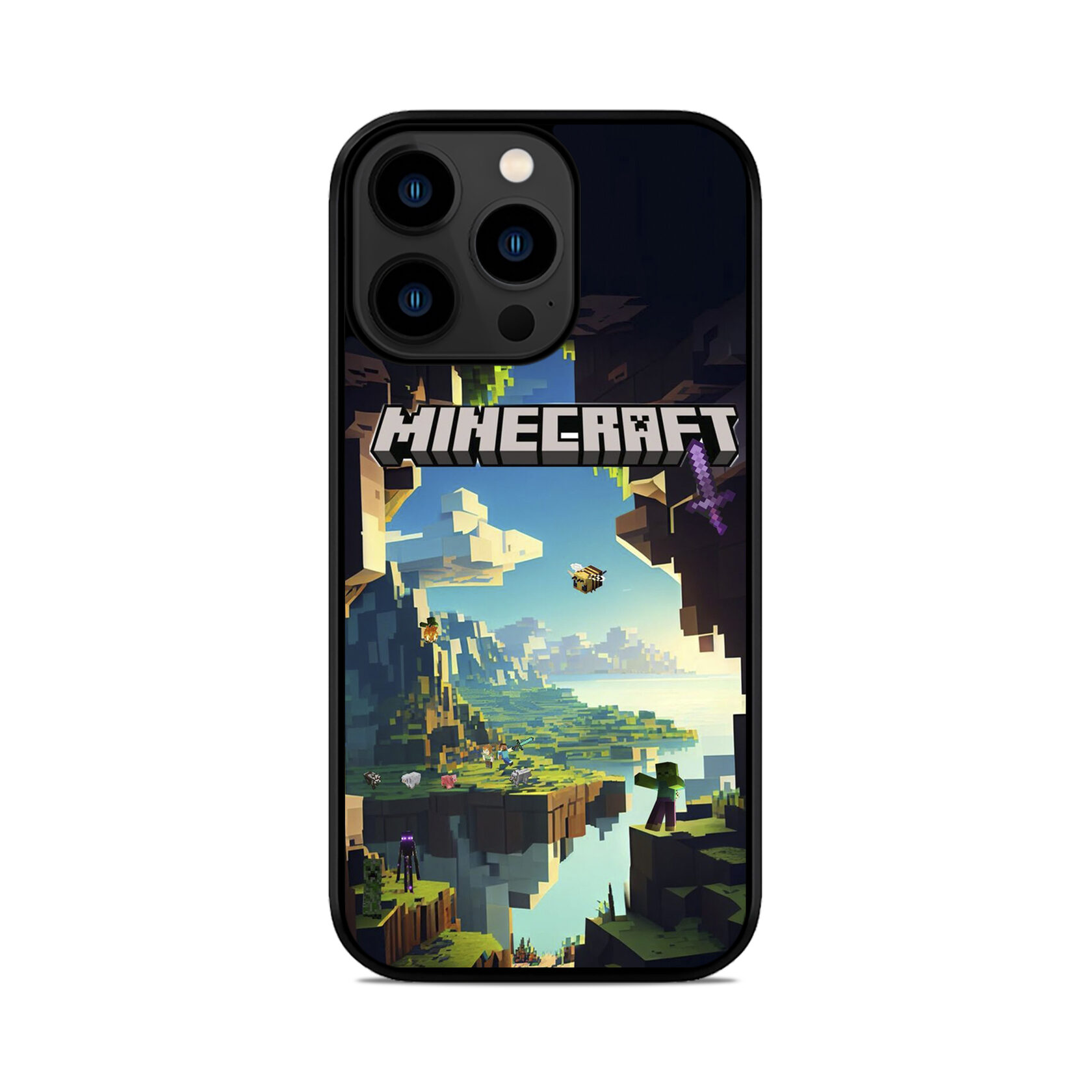 Чохол для iPhone, Samsung, Xiaomi, Huawei, Oppo, Realme ЛЕСТЕР Minecraft Печера
