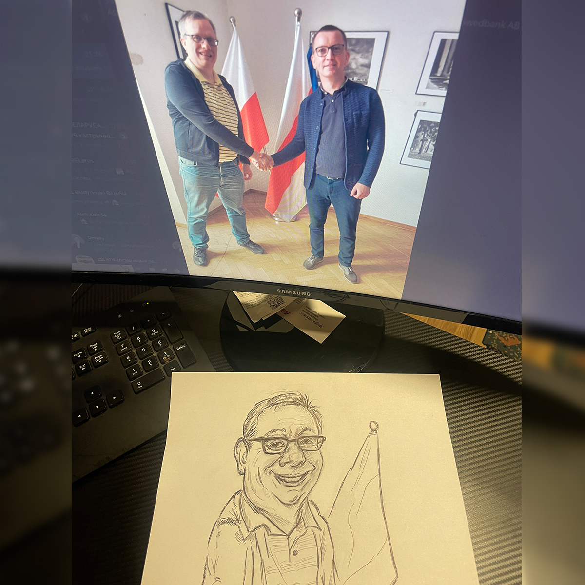Шарж па фота / Photo caricature