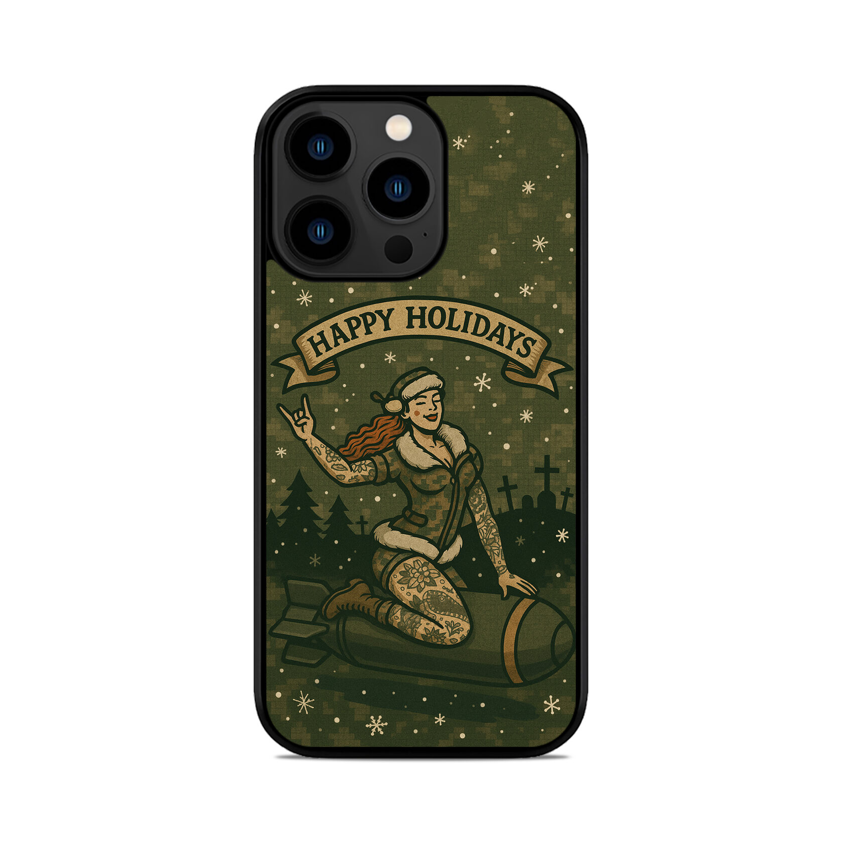 Чохол для iPhone, Samsung, Xiaomi, Huawei, Oppo, Realme ЗСУ ЩАСЛИВІ СВЯТА РАКЕТА