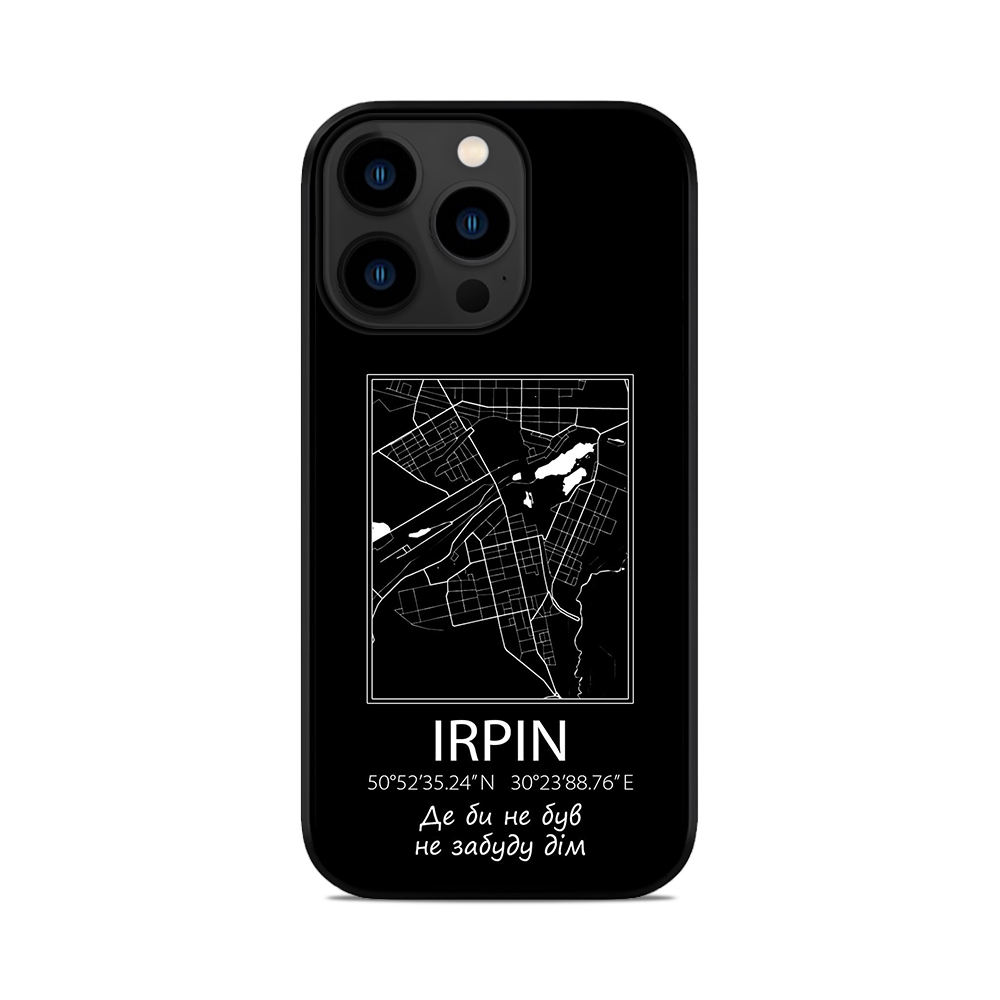 Чохол для iPhone, Samsung, Xiaomi, Huawei, Oppo, Realme мапа Irpin Ірпінь