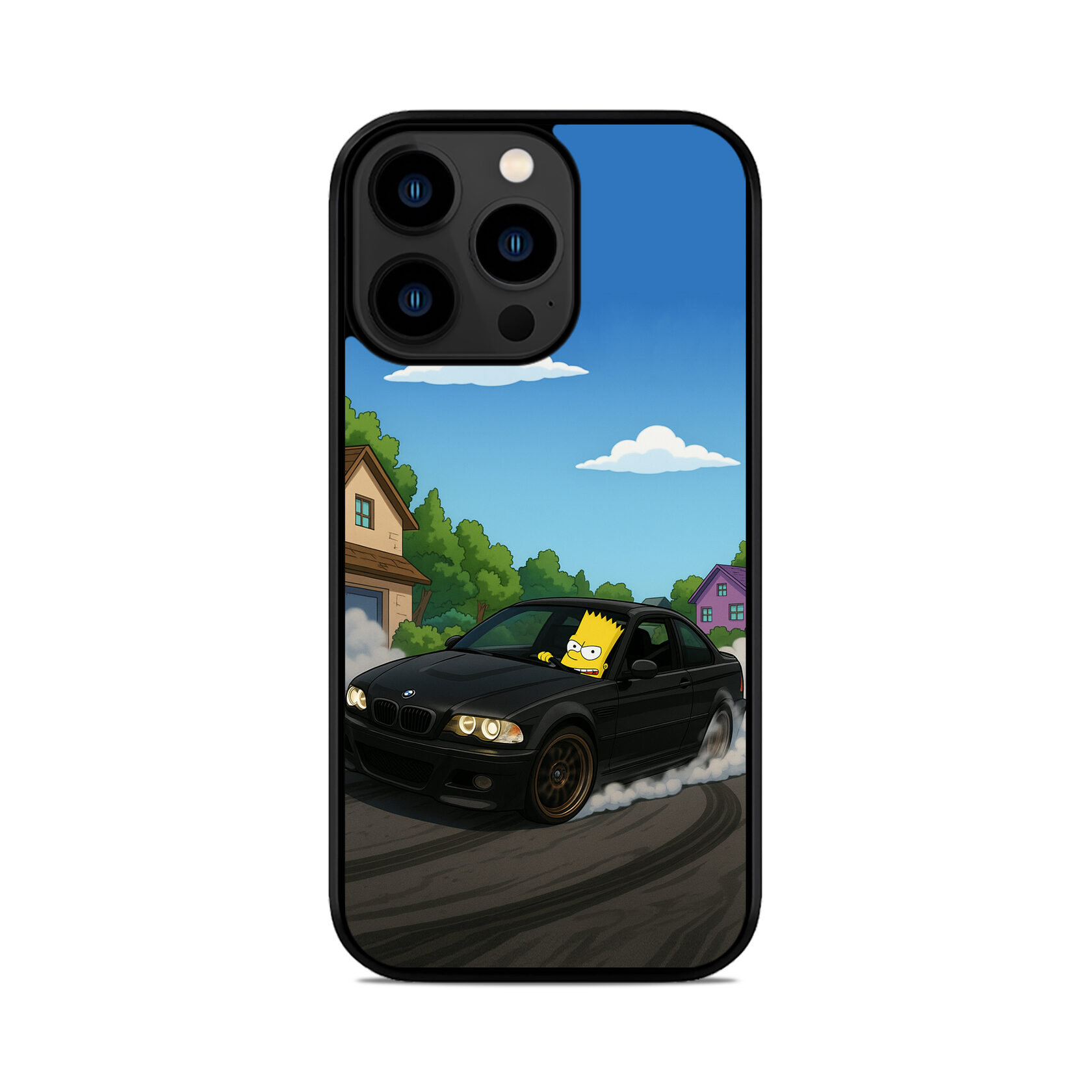 Чохол для iPhone, Samsung, Xiaomi, Huawei, Oppo, Realme БАРТ СІМПСОН БМВ