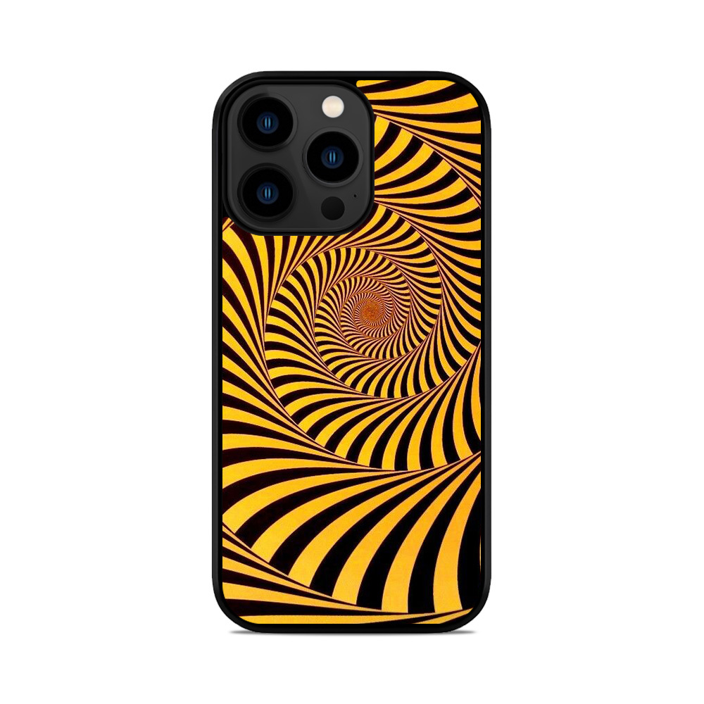 Чохол для iPhone, Samsung, Xiaomi, Huawei, Oppo, Realme Ілюзія ЧБ Жовта Равлик