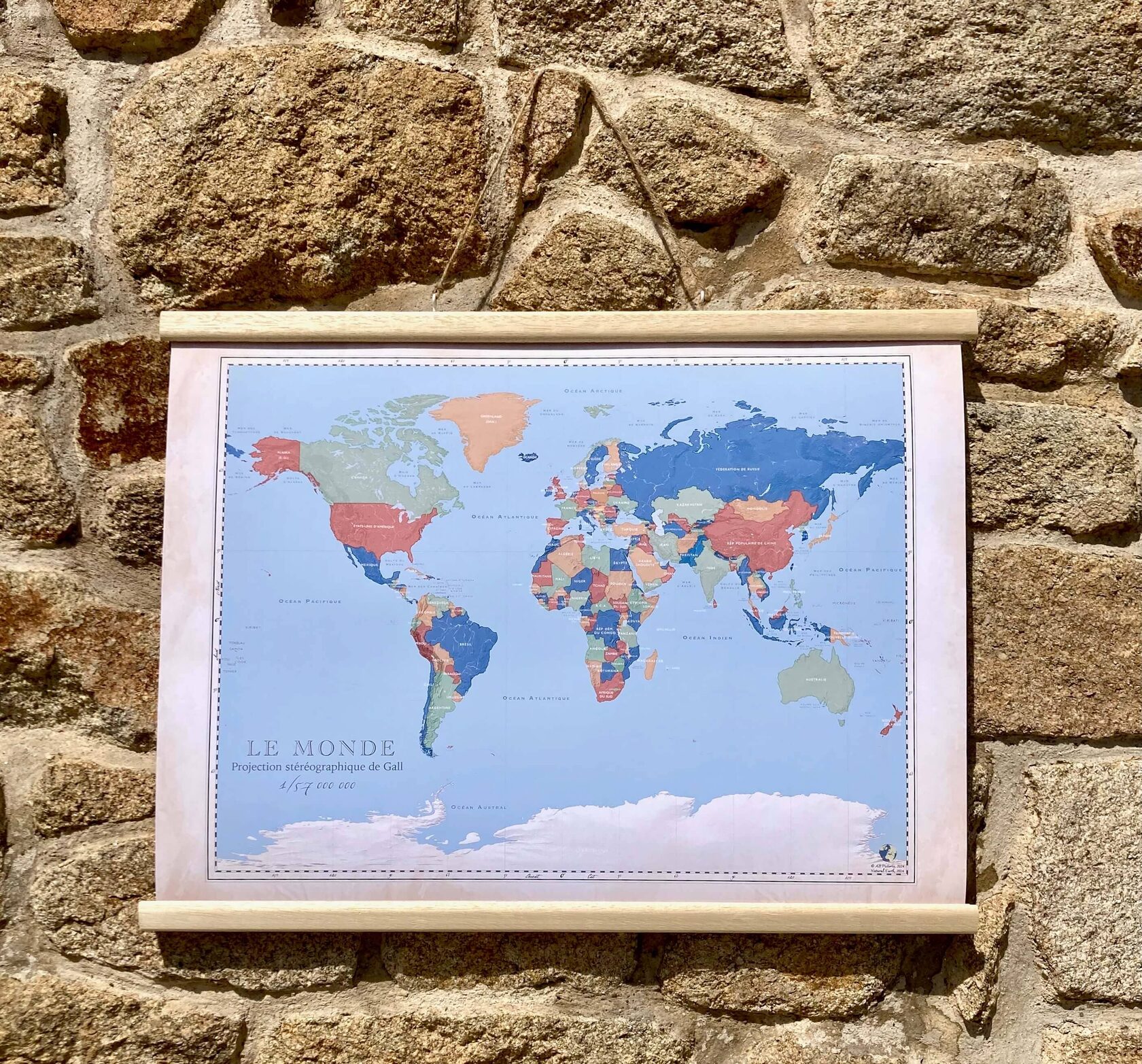 Serre-livres Planisphère Vintage – Style Art Déco – Déco Carte Du Monde
