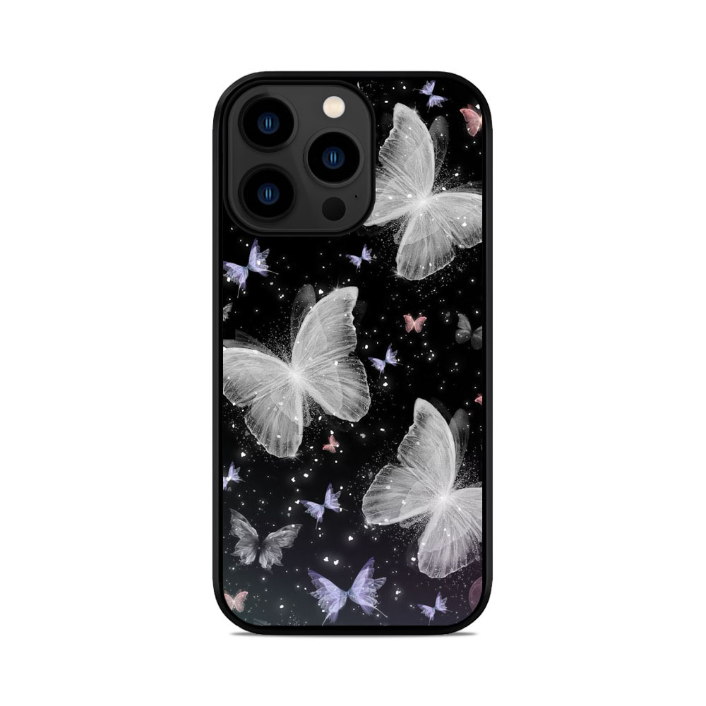 Чохол для iPhone, Samsung, Xiaomi, Huawei, Oppo, Realme Метелики Білі Цятки