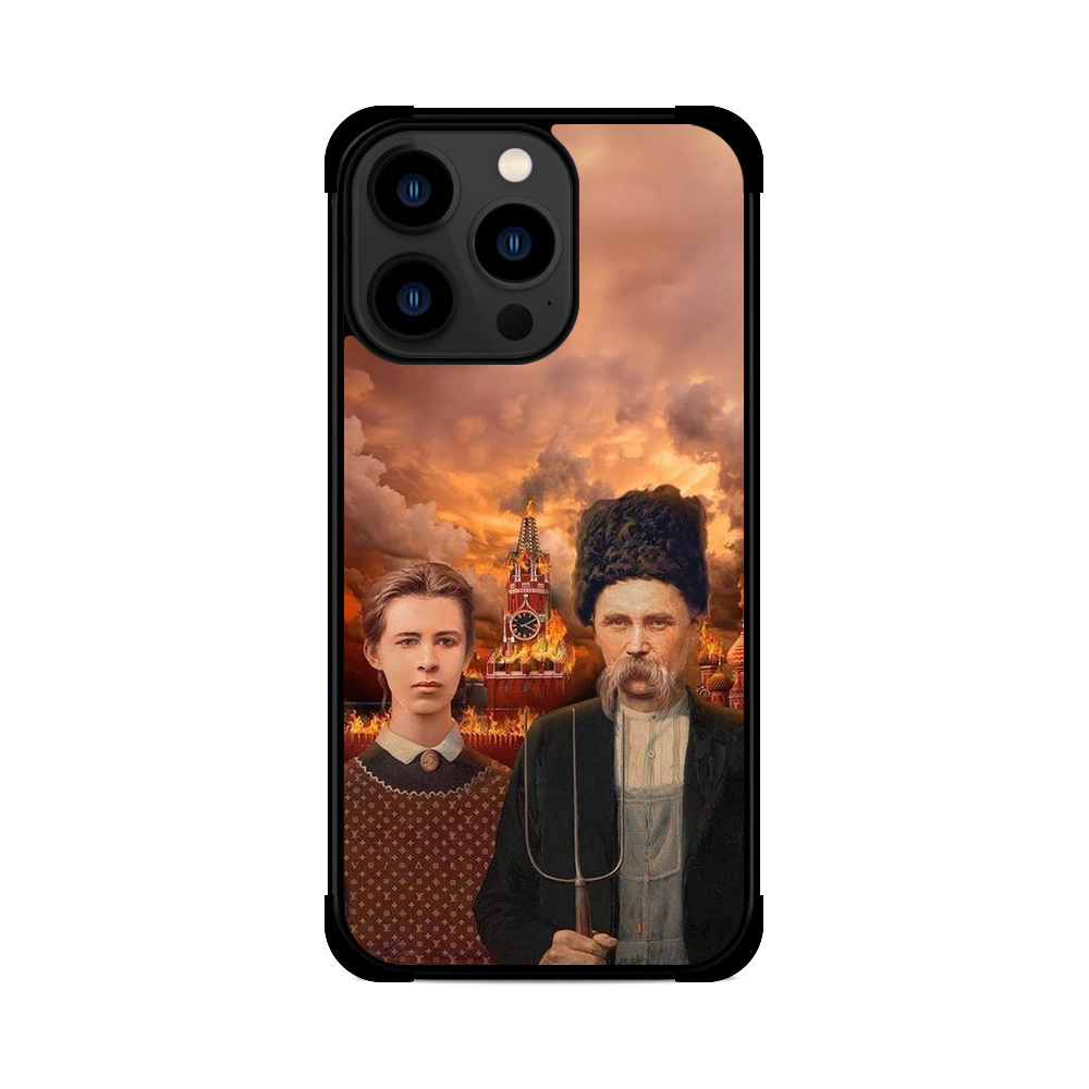 Протиударний чохол для iPhone палає московія Шевченко Українка