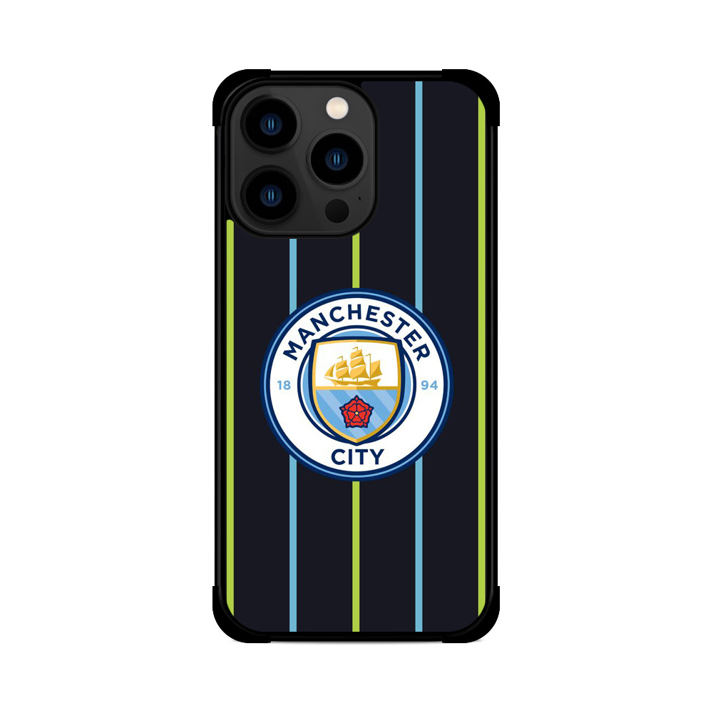 Протиударний чохол для iPhone Manchester City FC Полоски