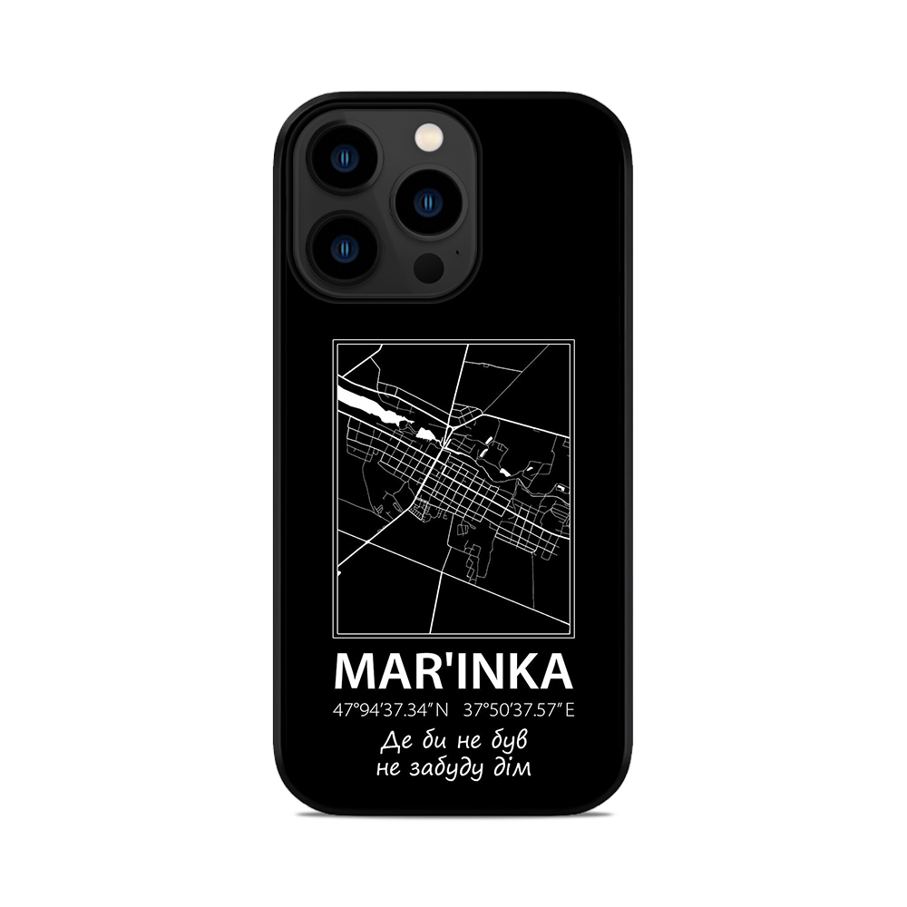 Чохол для iPhone, Samsung, Xiaomi, Huawei, Oppo, Realme мапа Marinka Марїнка