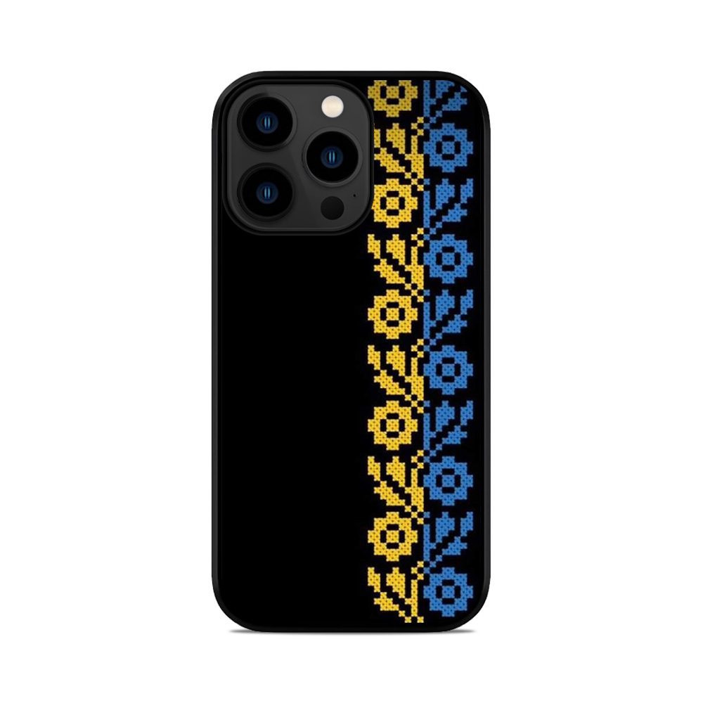 Чохол для iPhone, Samsung, Xiaomi, Huawei, Oppo, Realme Вишиванка Жовто Синя