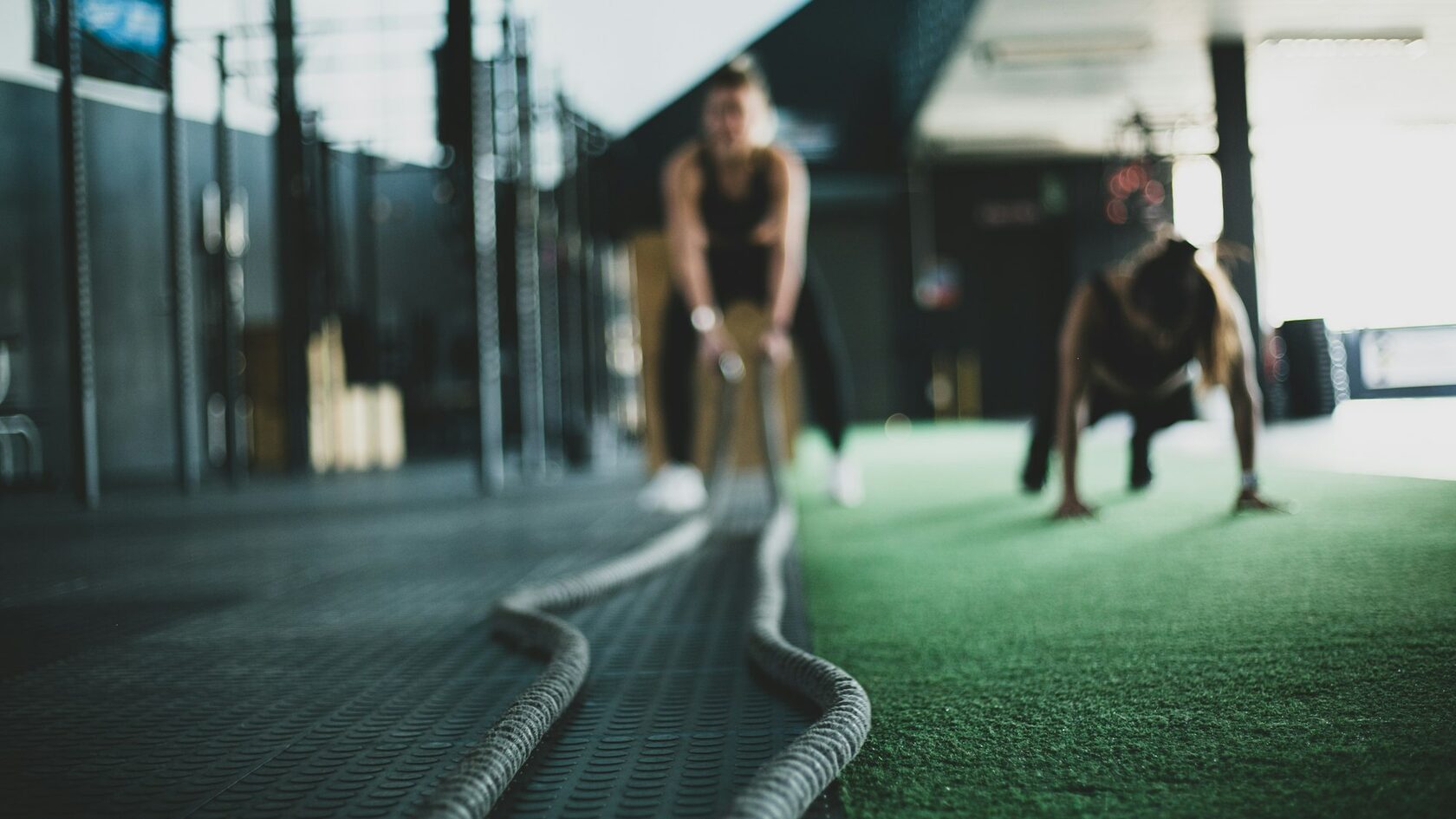 Adults performing functional movement training