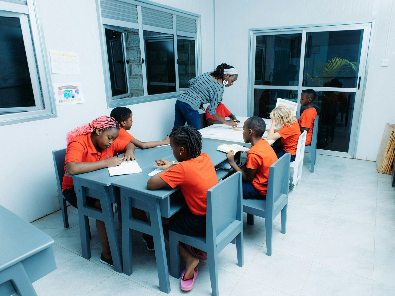 Children learning in a classroom