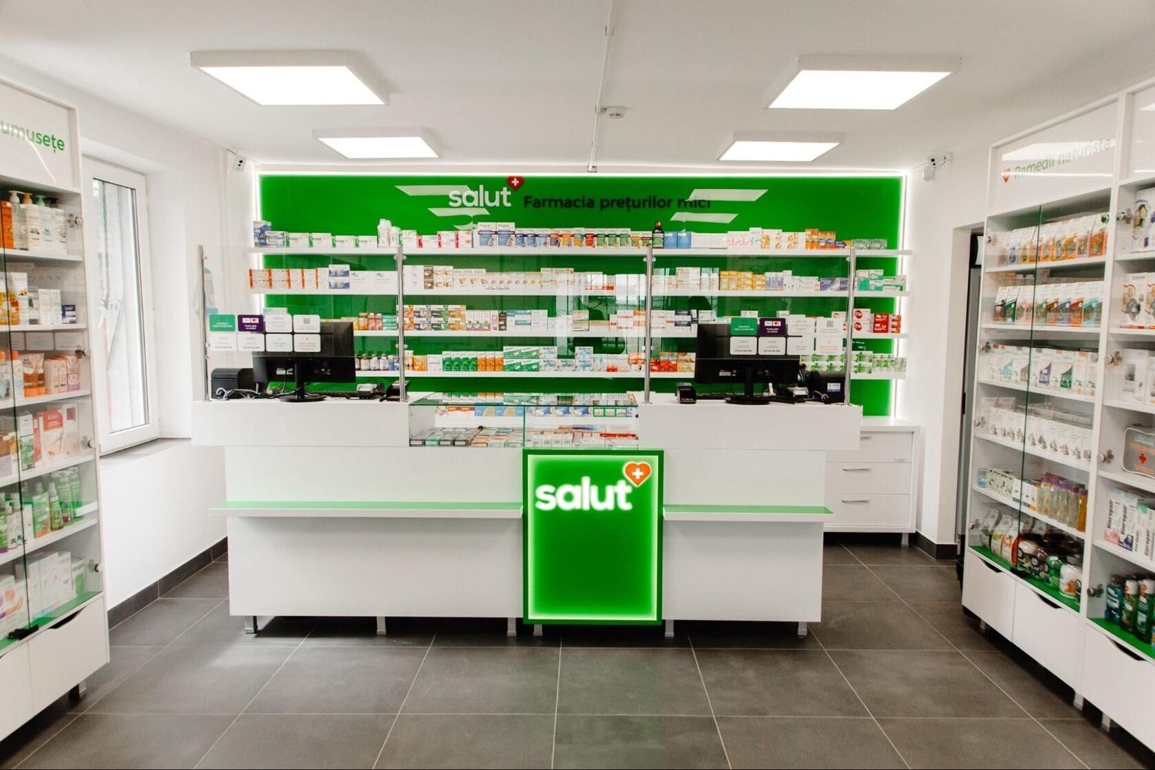 Modern Salut Pharmacy interior