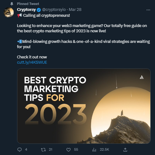Cryptorsy tweet