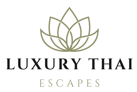 Lotus flower logo for Luxury Thai Escapes premium travel brand