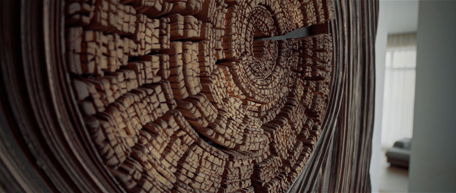 Wood Wall Decor In the Stream of the Tree Project Wall Art by Tor Design