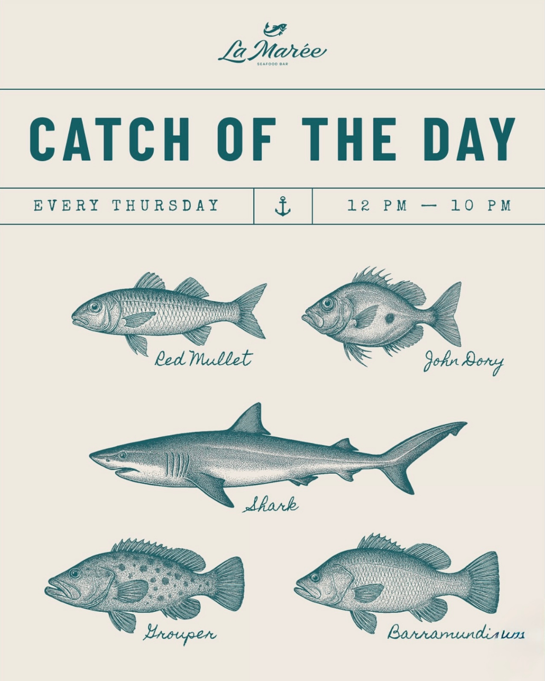 Улов дня — свежая рыба и морепродукты, ресторан Bang Tao, акция по четвергам