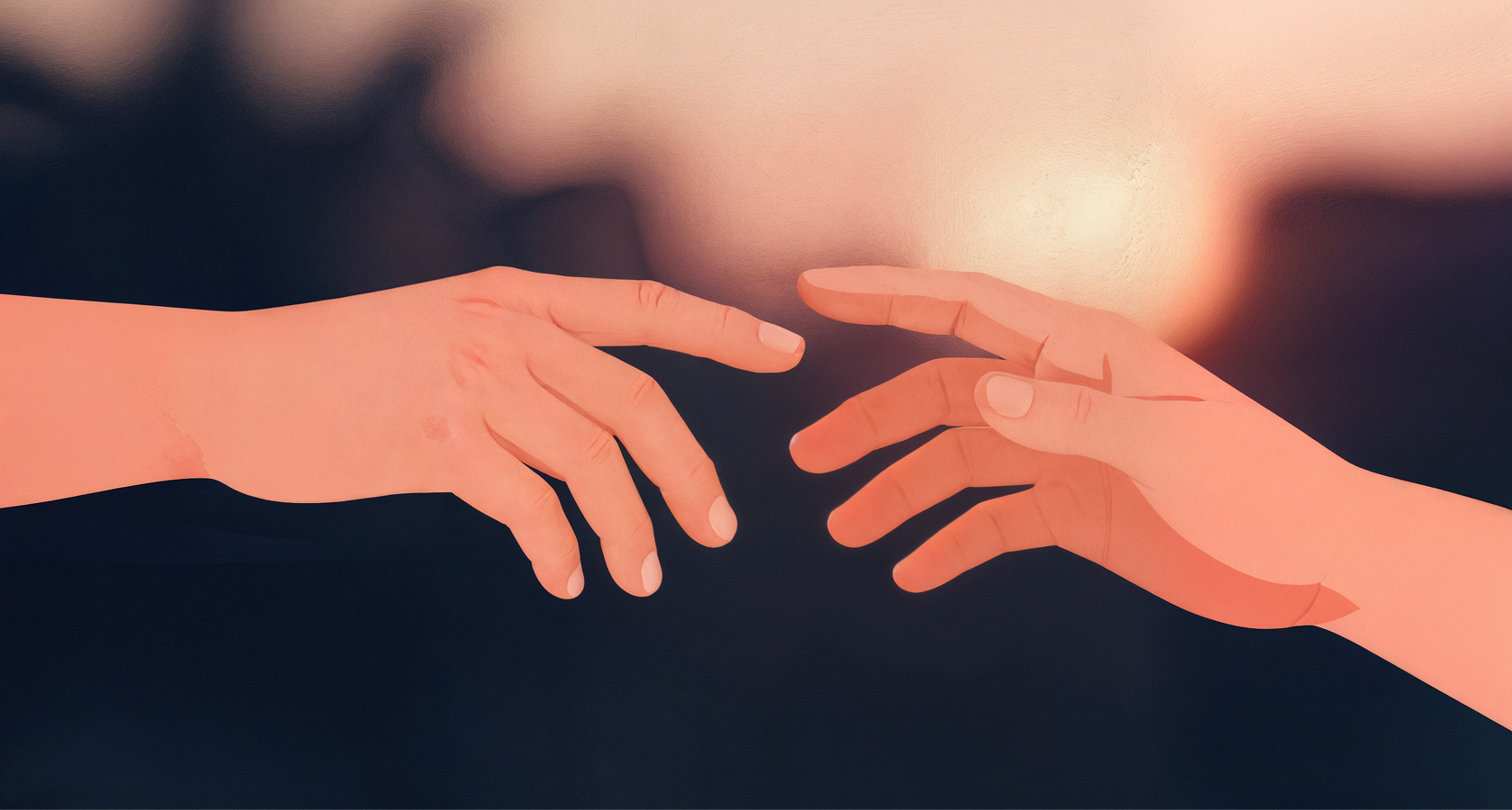 Две руки передают карточку как символ рекомендации, доверия и поиска работы через профессиональные связи