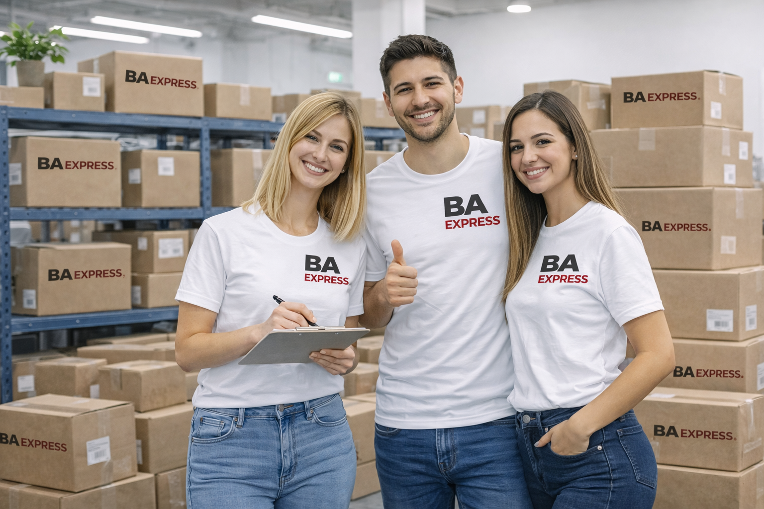 צוות BA Express במחסן – דרושים שליחים, נהגים, שירות לקוחות ומכירות