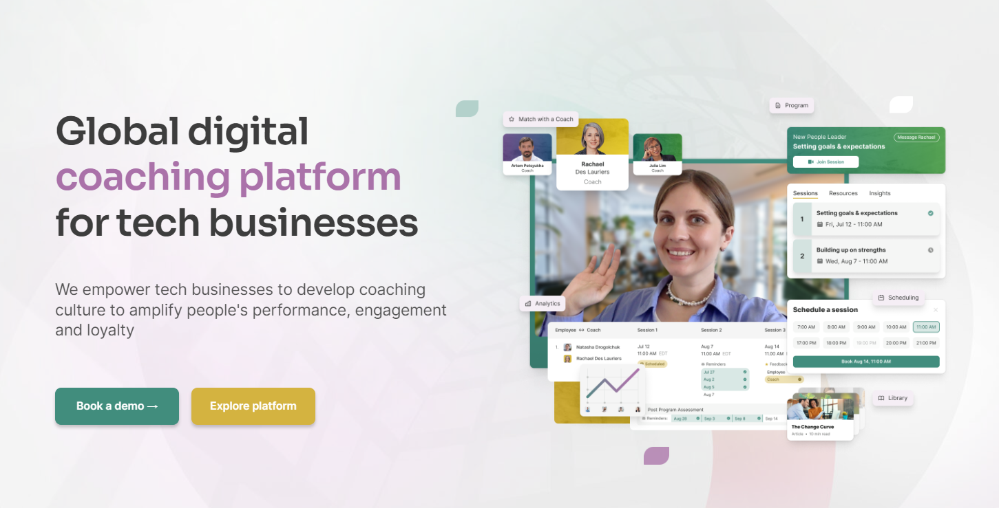 Elatra: Digital Coaching Platform. Professional Coaching for Tech Companies