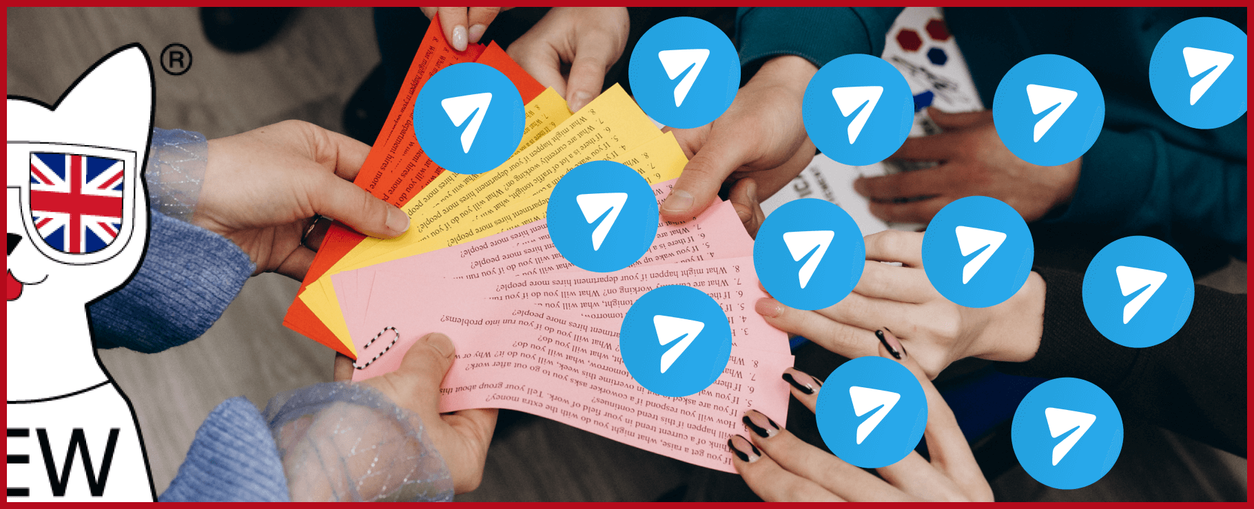 Підписка на Telegram канал школи англійскої мови